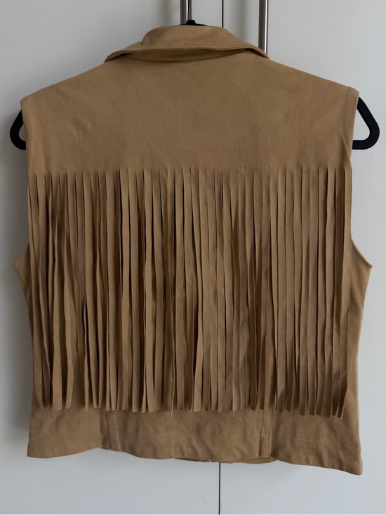 Miss Me Jackets & Blazers - Miss Me MJ0180T Faux Suede Fringe Moto Vest Western Cowgirl Size Small